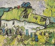 Vincent Van Gogh Farmhouse with two figures oil on canvas